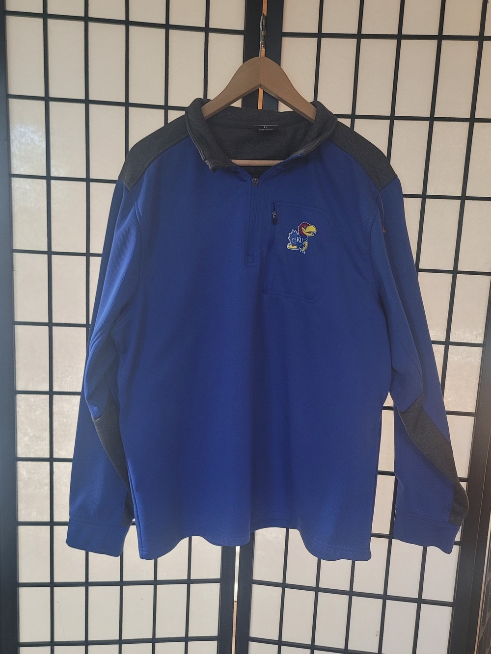 Kansas Jayhawks Black and Blue Zip-Up Hoodie